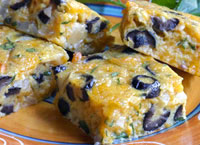 Chile Cheese & Olive Squares