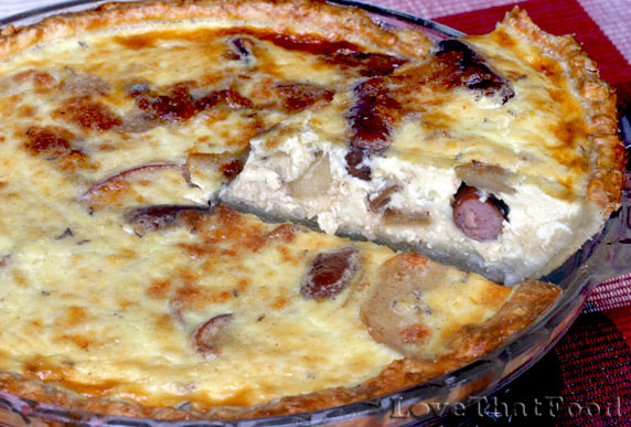 Apple Sausage Quiche