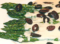 Asparagus with Tahini Yogurt Sauce