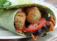 BLT Wraps with Fried Avocado