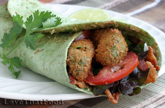 BLT Wrap with Fried Avocado