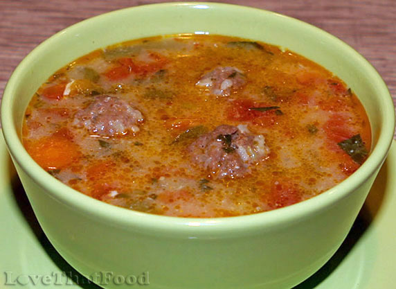 Bulgarian Meatball Soup