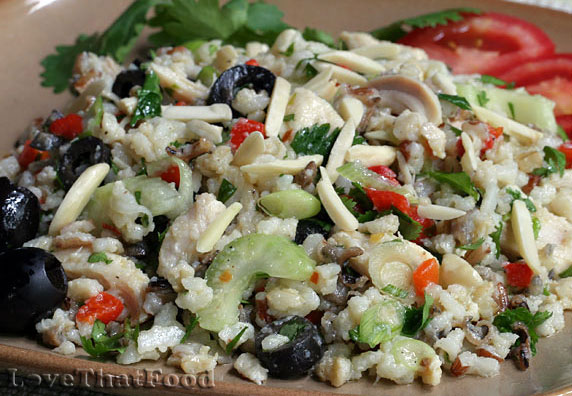 Chicken & Rice Salad with Red Pepper Vinaigrette
