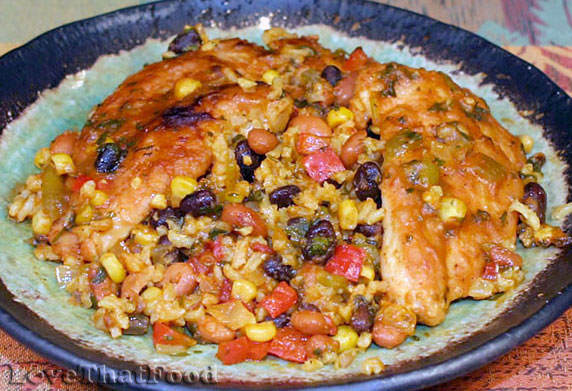 Chicken Cilantro with Rice and Beans