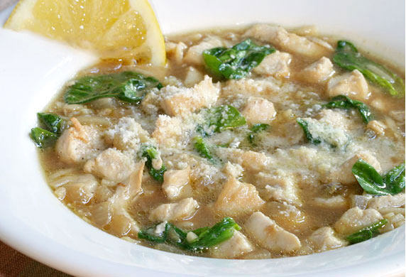 Chicken, Spinach and Orzo Soup