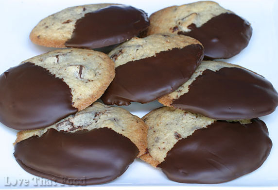 Chocolate Dipped Chocolate Chunk Cookies