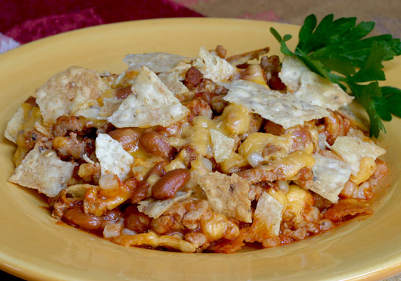 Easy Taco Casserole with Tortilla Chips