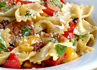 Farfalle Pasta with Sausage and Sweet Peppers