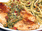 Pesto Chicken Linguine with Sun-Dried Tomatoes