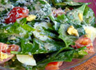 Spinach Salad with Golden Dressing