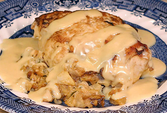 Stuffed Chicken with Orange Cream Sauce