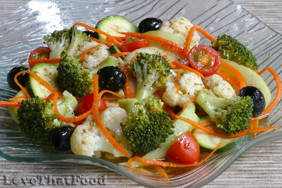 Vegetable Salad with Rosemary Vinaigrette