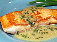 Salmon with Maple Mustard Sauce